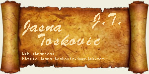 Jasna Tošković vizit kartica